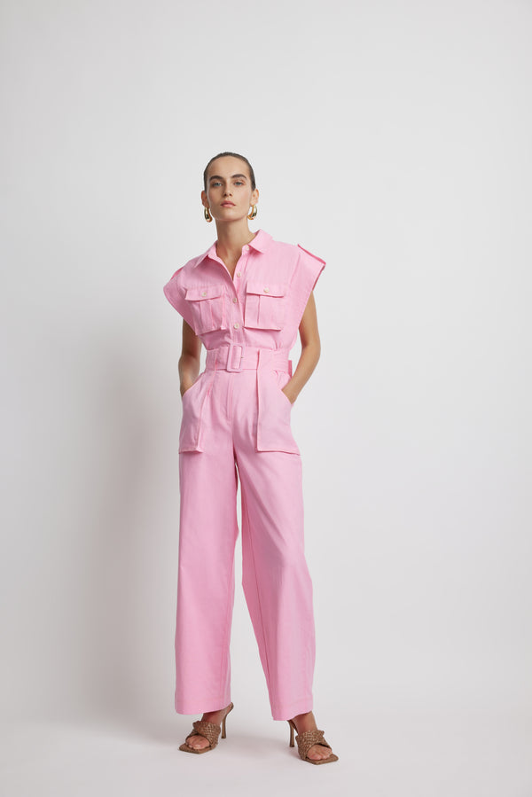 MONICA™ Roze casual jumpsuit